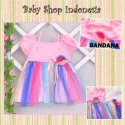 PD338 Tutu Rainbow dan Bandana 95 Pink  large